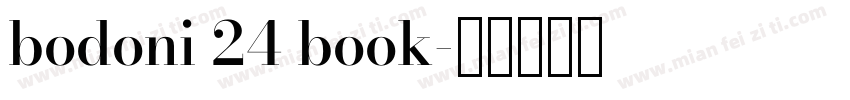 bodoni 24 book字体转换